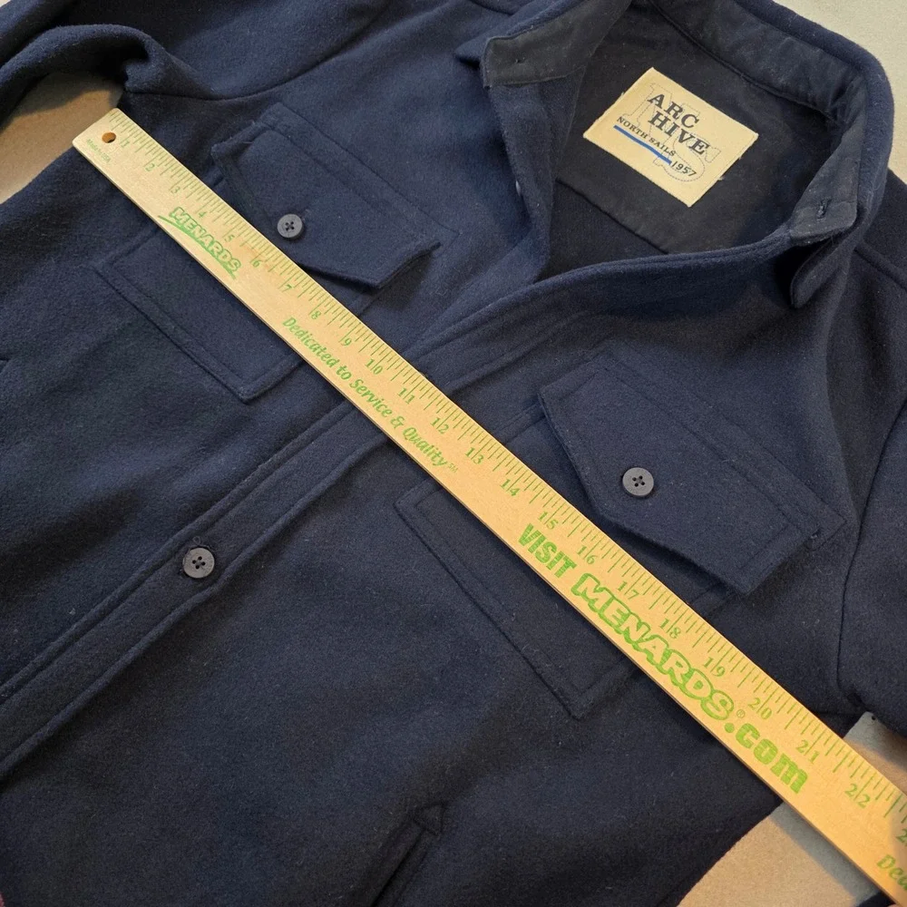 North Sails Archive 1957 Heavy Flannel Overshirt Technical Wool Blend Shacket XS